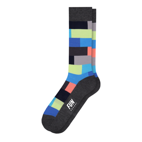Men's Geo Block Dress Socks